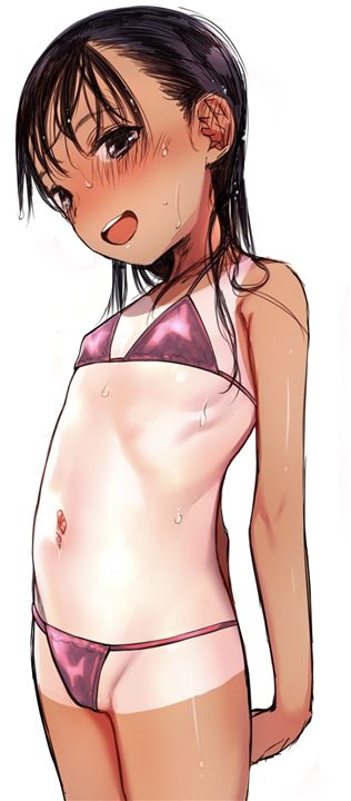 hiyakeato 065 19 - [日焼け跡] 日焼けして水着跡がくっきり出ちゃったエッチな女の子の二次エロ画像 part21